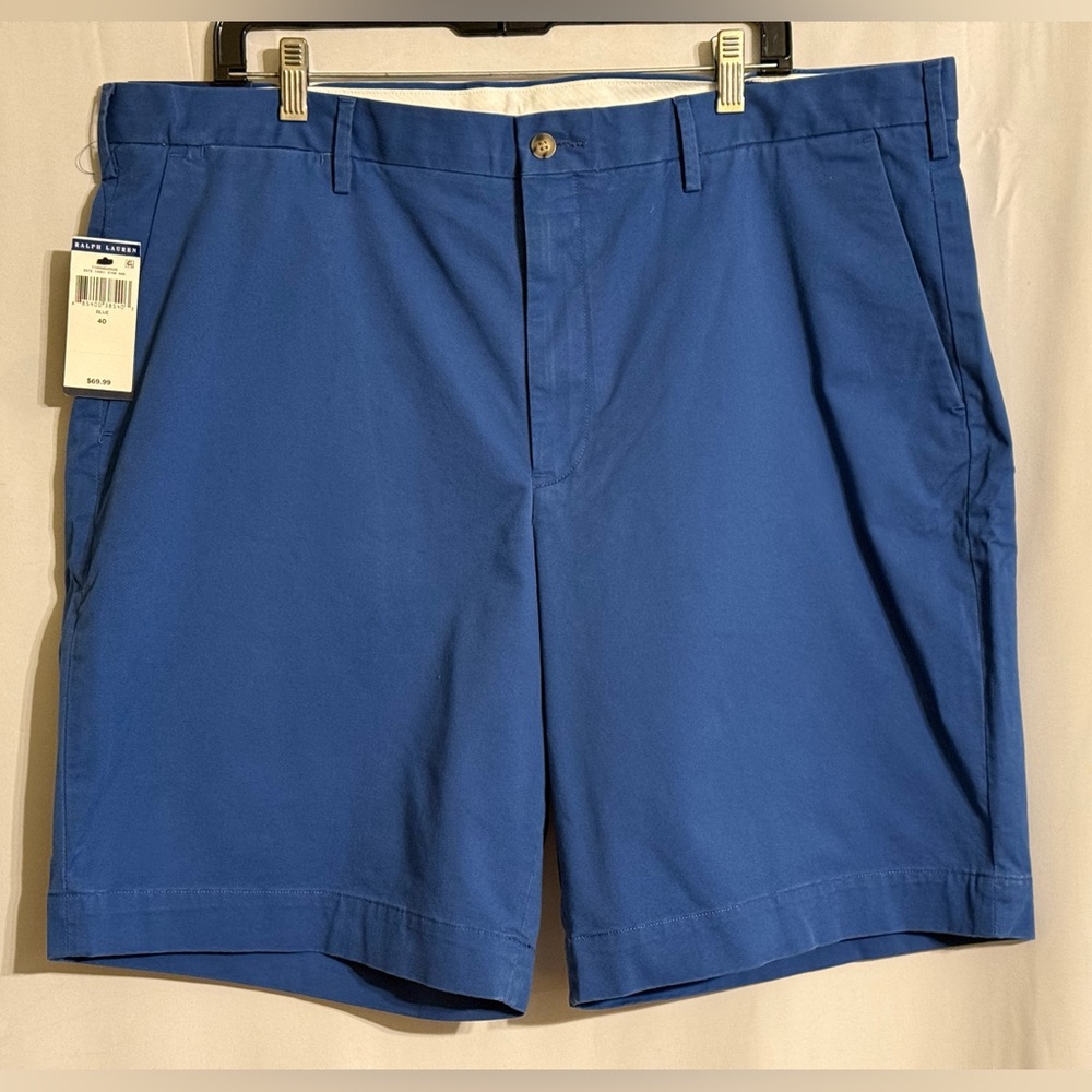 NWT Polo Ralph Lauren Stretch Classic Fit Blue Shorts Size 40 Waist